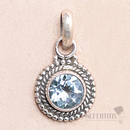 Topaz modrý přívěsek stříbro Ag 925 MIX3