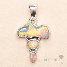 Opal Ethiopian design pendant silver Ag 925 LOT35