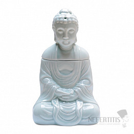 Aromalampe Keramik Buddha hellblau