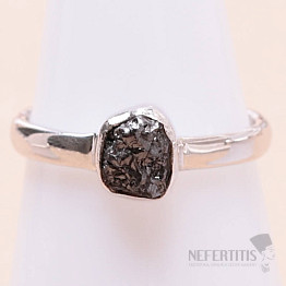 Diamant přírodní surový prsten stříbro Ag 925 R303