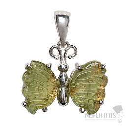 Turmalin-Schmetterlingsanhänger Silber Ag 925 P306