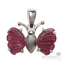 Turmalin-Schmetterlingsanhänger Silber Ag 925 P308