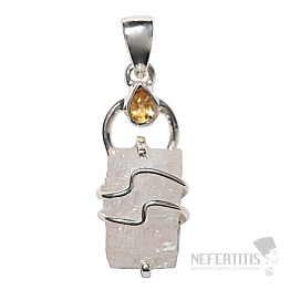 Designer pendant moonstone rainbow silver Ag 925 P311