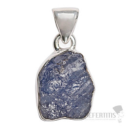 Tanzanite raw pendant silver Ag 925 LOT311