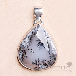 Opal dendritischer Anhänger Silber Ag 925 P3147