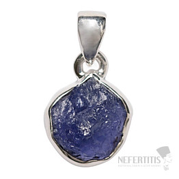 Tanzanite raw pendant silver Ag 925 LOT316
