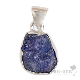 Tanzanite raw pendant silver Ag 925 LOT317