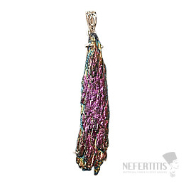 Kyanit-Regenbogen-Titan-Aura-Anhänger, Silber Ag 925 P321