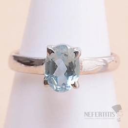 Topaz modrý prsteň striebro Ag 925 KO321