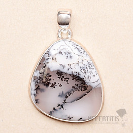 Opál dendritický přívěsek stříbro Ag 925 P3220