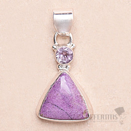 Stichtit purpurový přívěsek stříbro Ag 925 32278