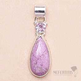 Stichtit purpurový přívěsek stříbro Ag 925 32294