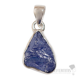 Tanzanite raw pendant silver Ag 925 LOT323
