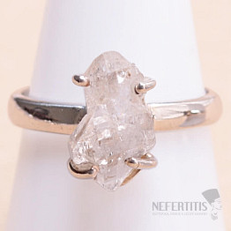 Herkimer diamant prsteň striebro Ag 925 KO331