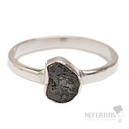 Diamant přírodní surový prsten stříbro Ag 925 R333