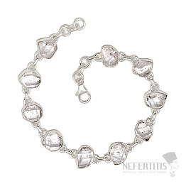 Herkimer diamant náramok striebro Ag 925 B335