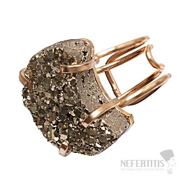 Be Beautiful Pyrite druse ring 34