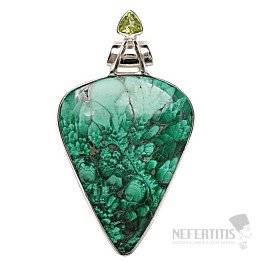 Malachit prívesok striebro Ag 925 P34