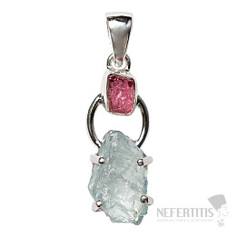 Dizajnový prívesok akvamarín striebro Ag 925 P340
