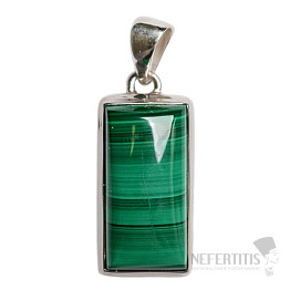 Malachite pendant silver Ag 925 P3418