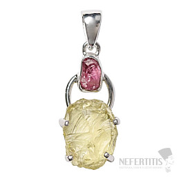 Designer-Anhänger mit Zitronentopas, Silber Ag 925 P342