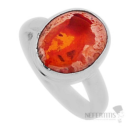 Opál mexický ohnivý prsteň striebro Ag 925 34235