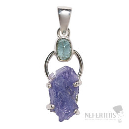 Designer pendant tanzanite silver Ag 925 P345