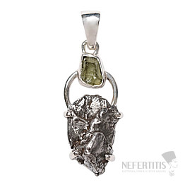 Designer pendant meteorite Campo del Cielo silver Ag 925 P350