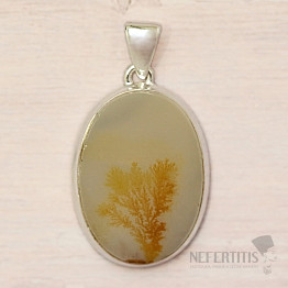 Agate dendritic pendant silver Ag 925 P3508