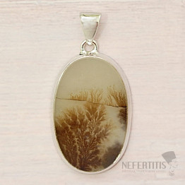 Agate dendritic pendant silver Ag 925 P3519