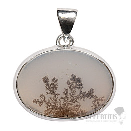 Achat dendritischer Anhänger Silber Ag 925 P3549