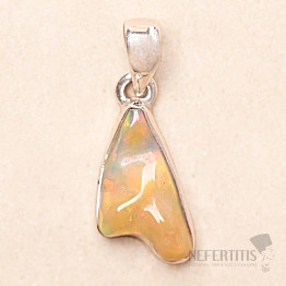 Ethiopian opal raw pendant silver Ag 925 P359