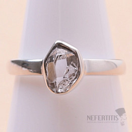 Herkimer diamant prsten stříbro Ag 925 LOT36