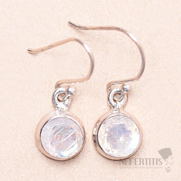 Moonstone rainbow earrings silver Ag 925 KO360