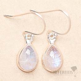 Měsíční kámen duhový náušnice stříbro Ag 925 E3688