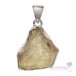 Líbyjské púštne sklo prívesok striebro Ag 925 B369