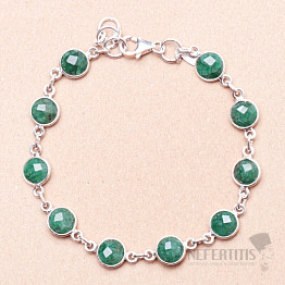 Smaragd indický (upravený) náramek stříbro Ag 925 36900