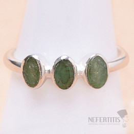 Smaragd indický - upravený prsteň striebro Ag 925 36939