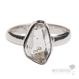 Herkimer diamant prsten stříbro Ag 925 R37