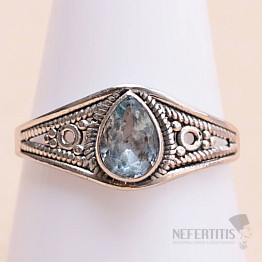 Topas blauer Ring Silber Ag 925 MIX37