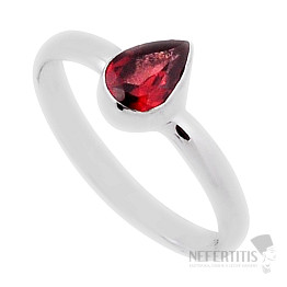 Garnet cut ring silver Ag 925 37341