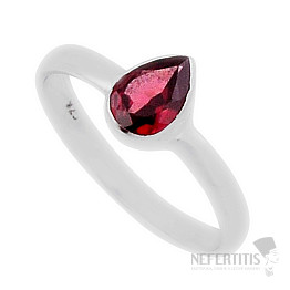 Garnet cut ring silver Ag 925 37342