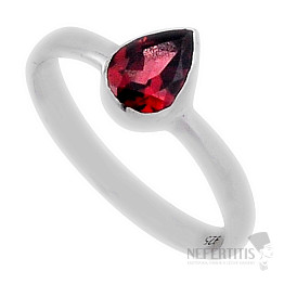 Garnet cut ring silver Ag 925 37343