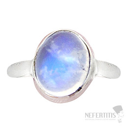 Mesačný kameň dúhový prsteň striebro Ag 925 37376