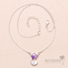 Opál dendritický náhrdelník stříbro Ag 925 37647
