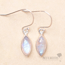 Měsíční kámen duhový náušnice stříbro Ag 925 E3765