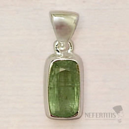 Kyanite green cut pendant silver Ag 925 P378