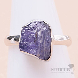 Tanzanite raw ring silver Ag 925 LOT378
