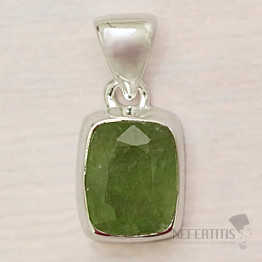 Kyanite green cut pendant silver Ag 925 P379