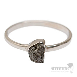 Diamond natural raw ring silver Ag 925 R380